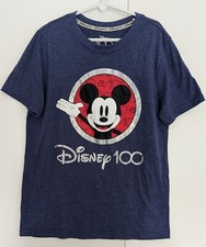 Disney 100th Anniversary Tshirt Kids Sz L Mickey Mouse Graphic Short Sleeve