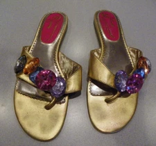 Poetic License slip-on leather upper jeweled Women's sandal shoes  Size 8 1/2 M