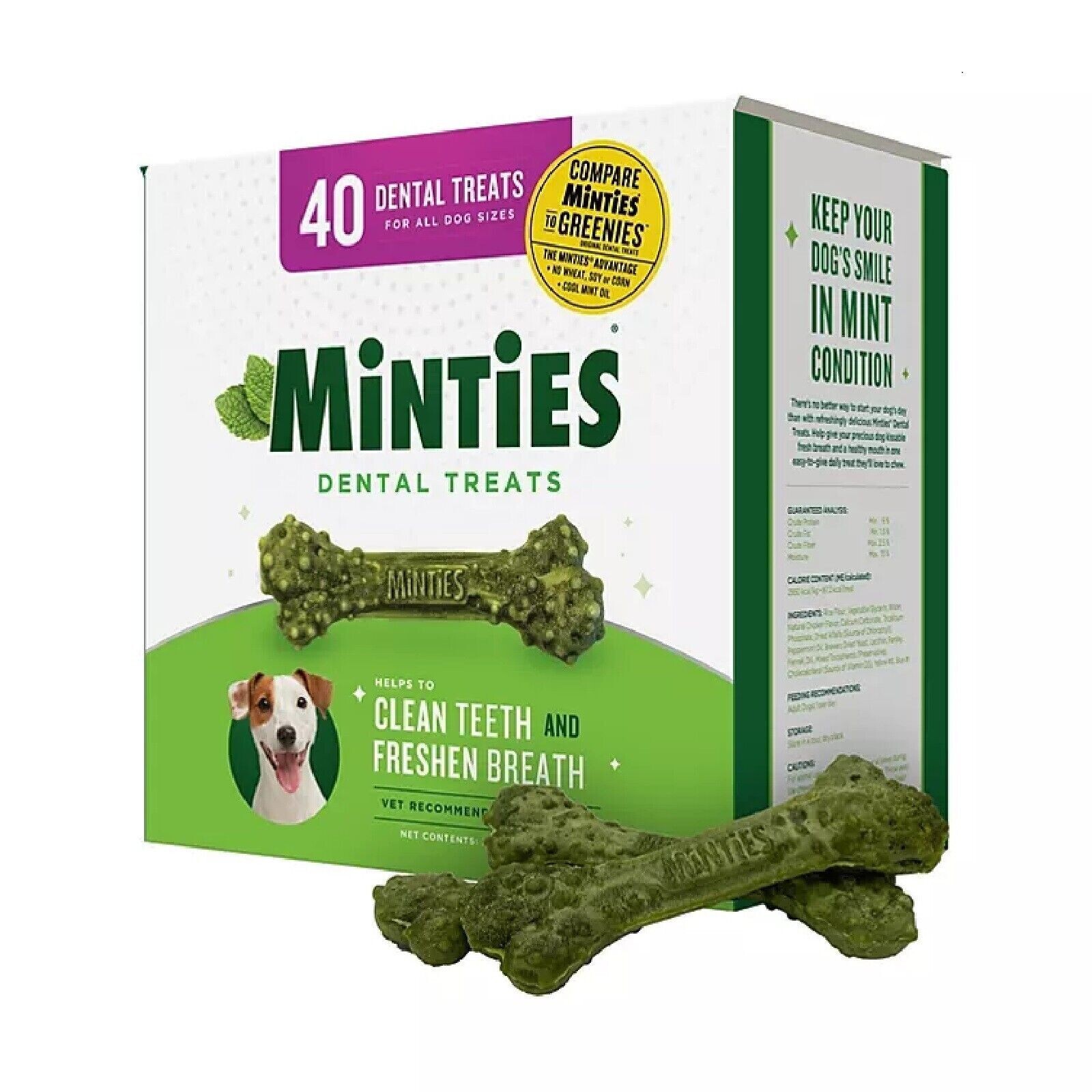 Minties Dental Dog Bone Treats, Maximum Mint (40 ct.) eBay