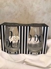 “I Do, What She Says” Stemless Wedding Wine Glasses 2 Pc New — photo 1