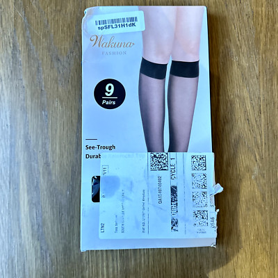WAKUNA 9 Pairs Knee High Stockings One size brand new