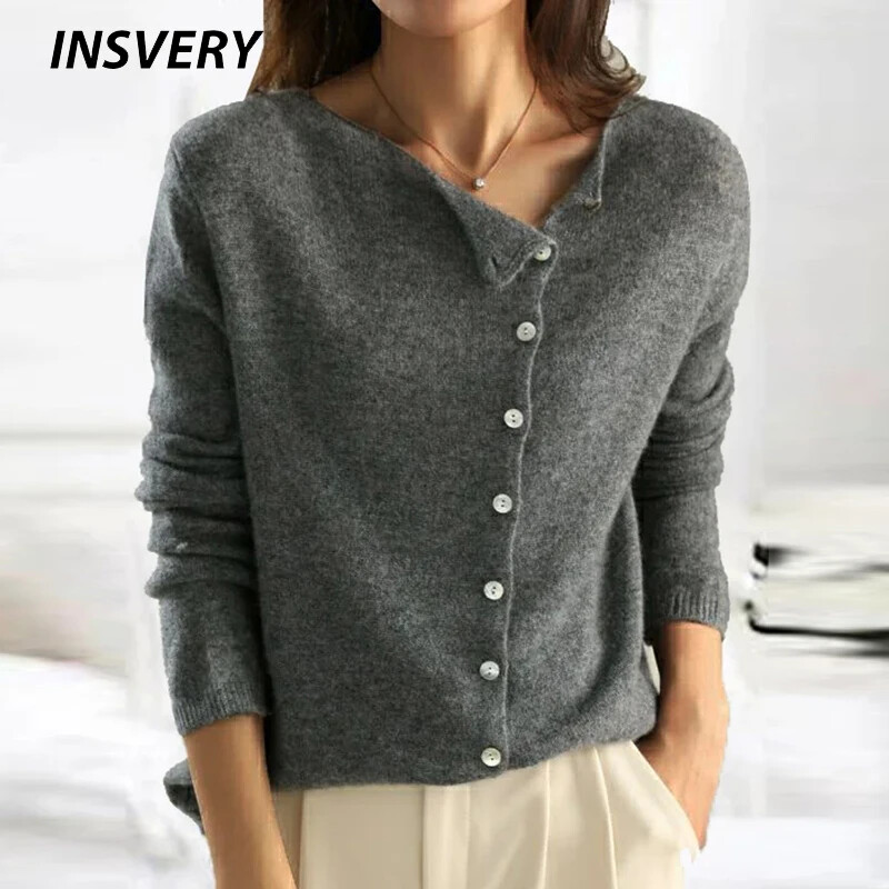 Sweater Women Elegant Knitted Cardigans For Women Casual Sweaters-image