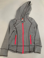 Gymboree Gymgo Gray White Striped Zip Jacket Stretch 3 4