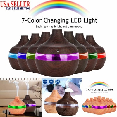 Oil Aroma Diffuser Aromatherapy LED Essential Ultrasonic Humidifier Air Purifier