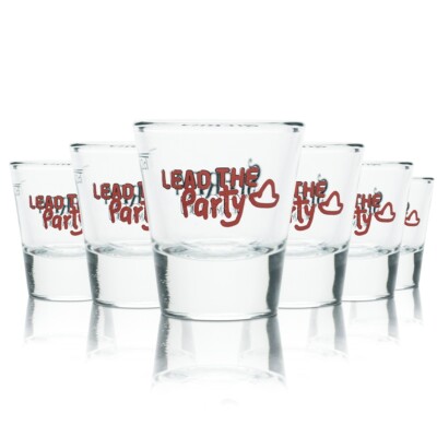 6x Sierra Tequila Shot Kurze Gläser 2cl Stamper Schnaps Glas ''Lead the Party''