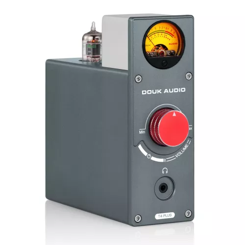 Douk Audio T4 PLUS Phono Stage Preamp w/GE5654 Tube Preamplifier Headphone Amp