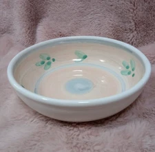 Vintage 1980s Caleca Peach Bowl Italian Hand Painted 12oz CAA1 Discontinued