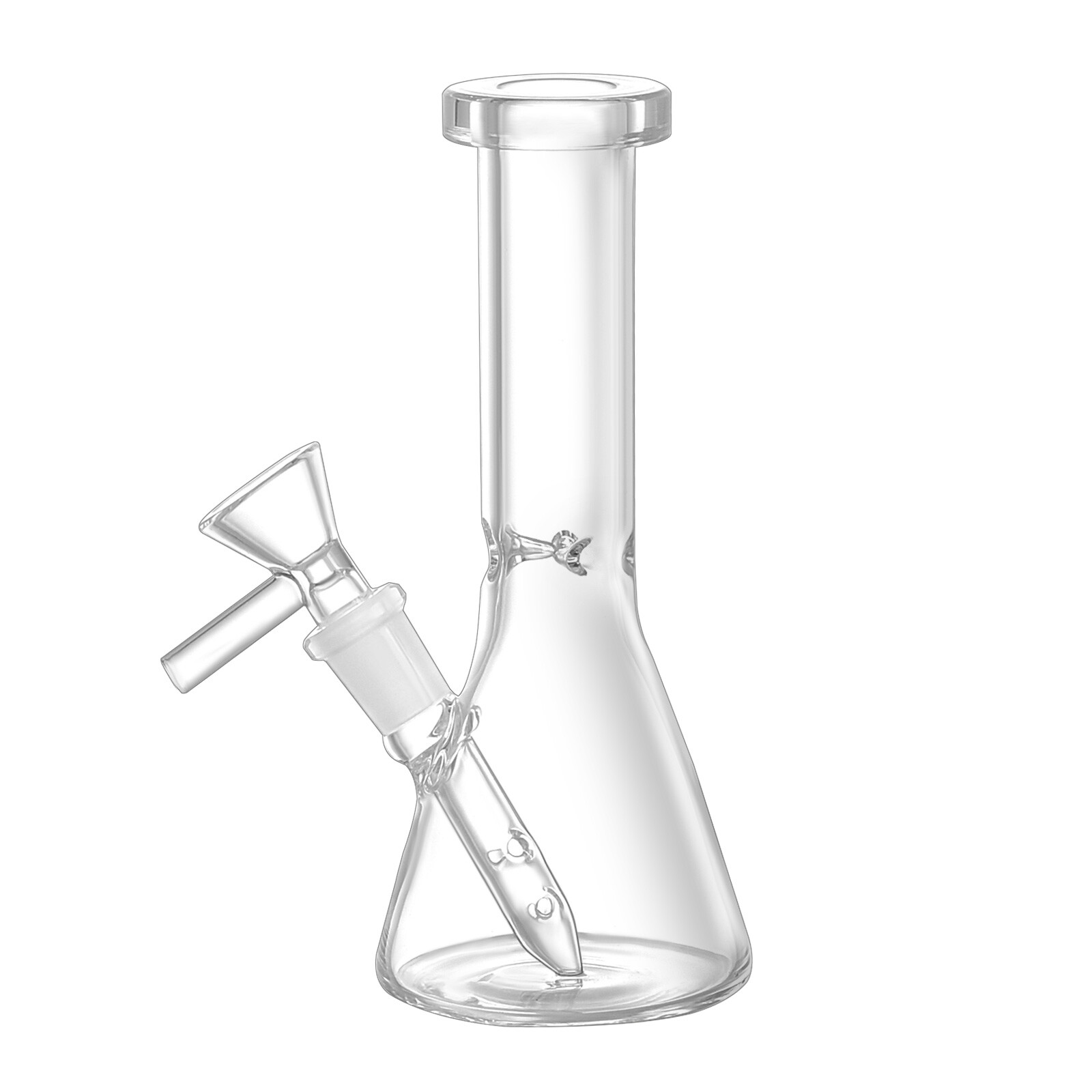 5-Inch Glass Bong Hookah with 10mm Bowl - Beaker Water Pipe - USA Made
