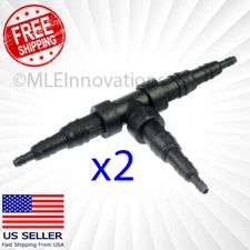 1/8" 1/4" 3/8" Vacuum Hose Tee Tubing T Connector Union Universal Cut To Fit x2