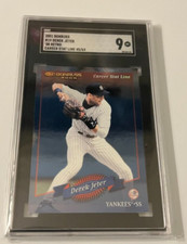 Derek Jeter - 2001 Donruss #19 '00 Retro Career Stat Line 45/63 SGC9 RARE!