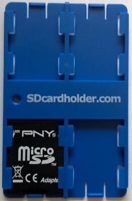 Blue Standard size SD Card Holder Storage Wallet Case SD/SDHC/SDXC USA Shipper!