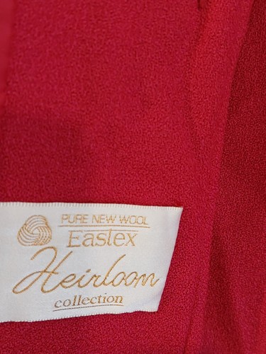 Eastex Heirloom Collection Women's Red Wool Skirt Suit Size 14,Used Vgc - Picture 7 of 10