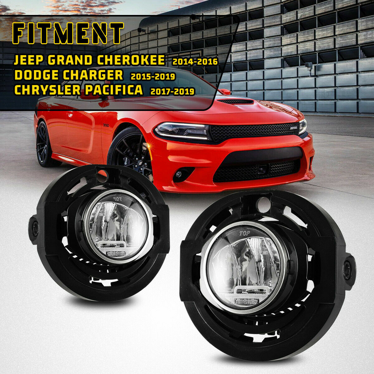 LED Fog Lights For 2015-2019 Dodge Charger Front Driving Lamps Clear Lens Pair | eBay LED Fog Lights For 2015-2019 Dodge Charger Front Driving Lamps Clear Lens Pair | eBay