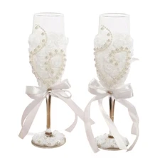 Bride Champagne Wine Glasses Gift Set Bridal shower