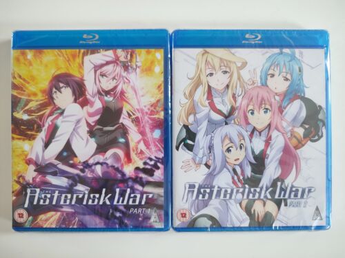 Asterisk War Part 1 & 2 Blu Ray New Sealed UK Edition Anime Fast Dispatch - Afbeelding 1 van 3