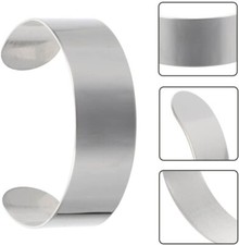 Cuff Bracelet Blank Bangle Silver Stainless Steel Metal Stamping Thick