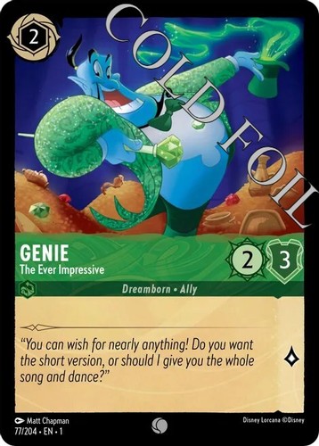 Disney LORCANA TCG The first chapter 209/204 JA 1 enchanted Genie