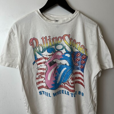 The Rolling Stone Steel Wheels Tour T Shirt Womens White