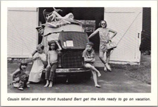 Comic Oversized 4"x6" Postcard "Cousin Mimi and Her 3rd Husband Bert" c1984