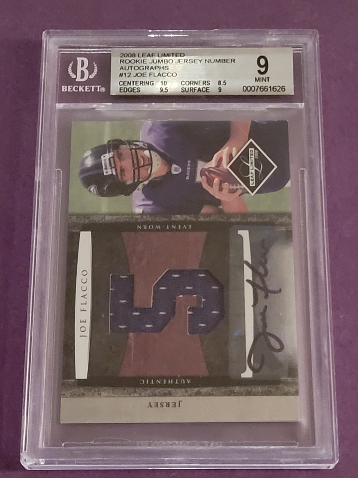 2008 Topps Letterman Joe Flacco Xfractor Refractor Rookie #23/25