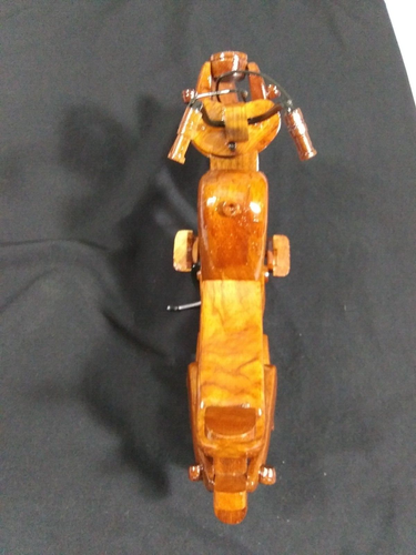 Wooden Motorcycle Figure 13 1/4'' x 7 1/16'' - Picture 6 of 8