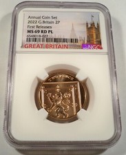 2022 GREAT BRITAIN NGC MS 69 RD DPL TWO PENCE 2P DEEP PROOF LIKE