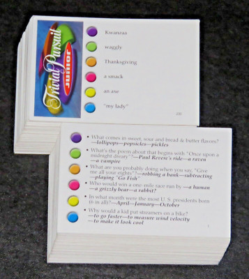Trivial Pursuit Junior Jr 5th Edition Game - Trivia Cards for Kids - 2001 Hasbro