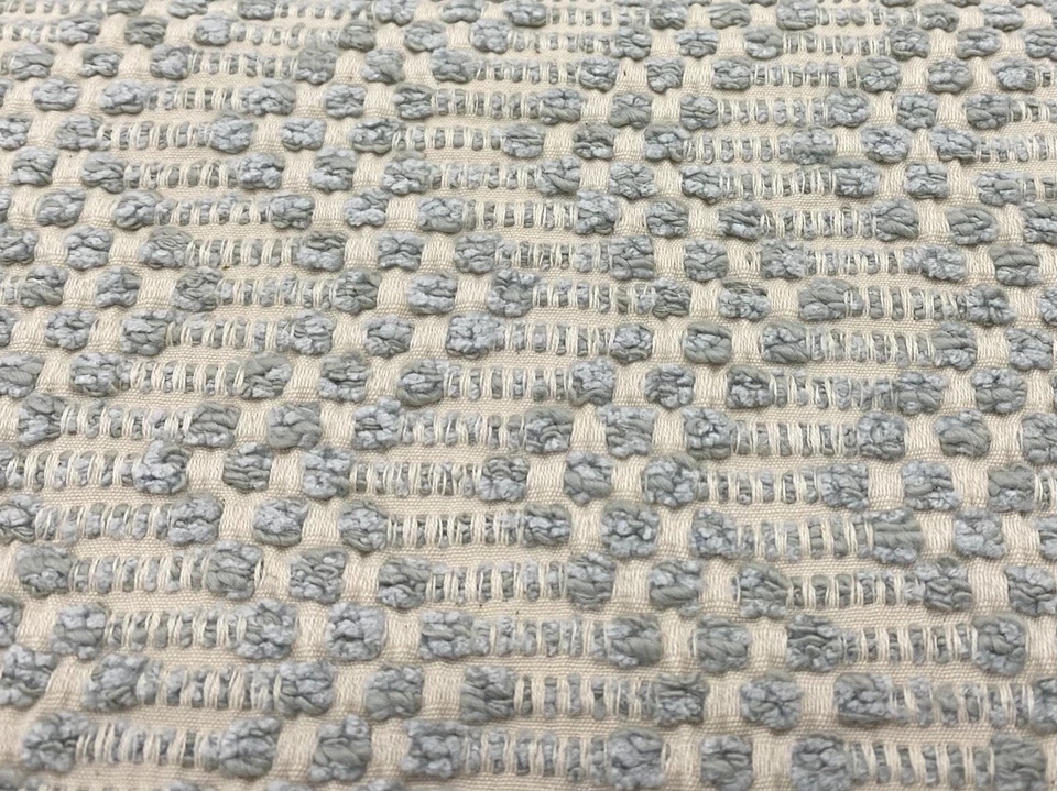 Schumacher Woven Vertical Chevron Uphol Fabric- Audley Mineral REMNANT 25"x100" - Image 2 of 3