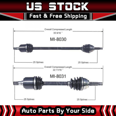 Surtrack CV Axle Shaft CV Joint Assembly Front Pair for Plymouth Champ 1979 1980