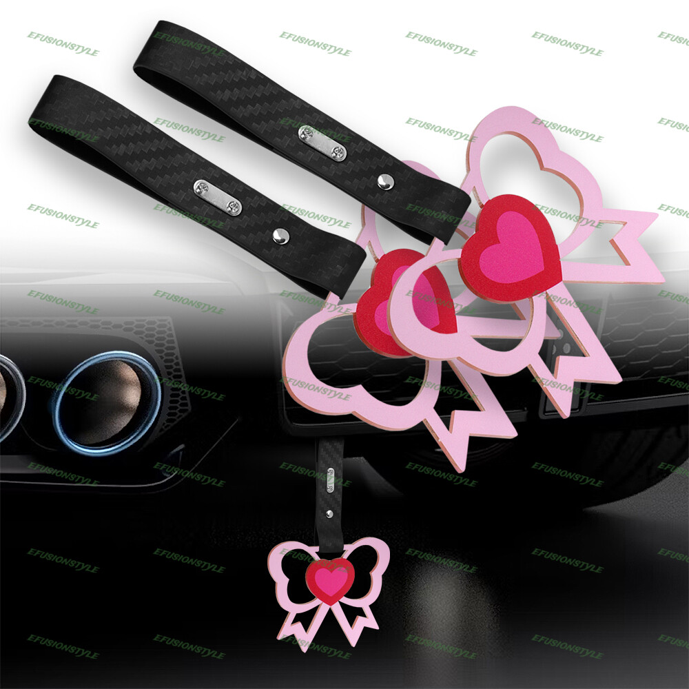 Bowtie Ribbon JDM Pink Ring Tsurikawa Subway Bus Car Handle Strap