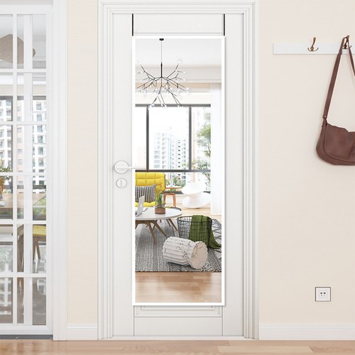 Wall Hanging Full Length Glass Mirror Over Door Framed Bedroom Dressing Mirrors - Picture 20 of 46