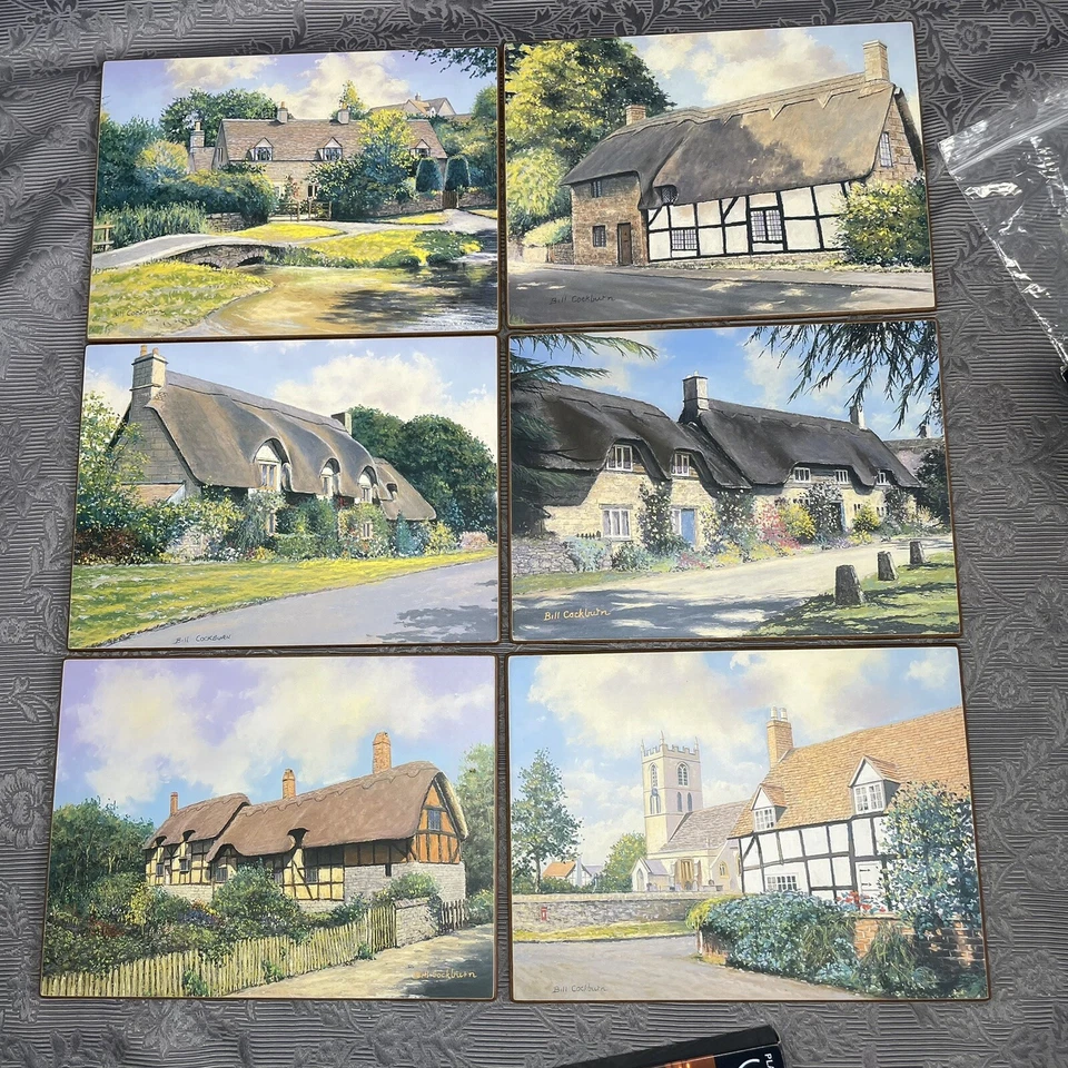 Clover Leaf Cottages Bill Cockburn Six Cork Back Table Placemats - Image 3 of 4