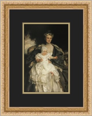 John Singer Sargent Mrs Henry Phipps and Grandson Winston Custom Framed Print