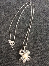 Beautiful  Ann King sterling silver 925 pearl  pendant necklace 