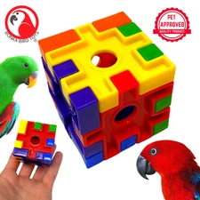 Bonka Bird Toys 2920 Puzzle Cube Foot Talon Craft Part Durable Parrot Cage Toy