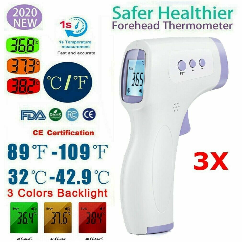 3 Pack Thermometer Non Contact Infrared Gun Digital Forehead Body Adult Baby Jg Ebay 3 Pack Thermometer Non Contact Infrared Gun Digital Forehead Body Adult Baby Jg Ebay