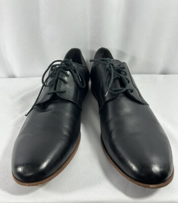 Calvin Klein Men s Leland Black Leather Lace Up Dress Shoe Sz 12 Brazil