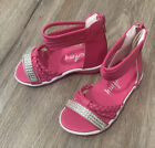 Amy Hot Pink Rhinestone Sandal Shoe Braided Baby Toddler Girl 5 Princess