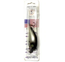 Luck-E-Strike Vintage Rogers 3" Black Back Silver Shiner Fat Head Fishing Lure