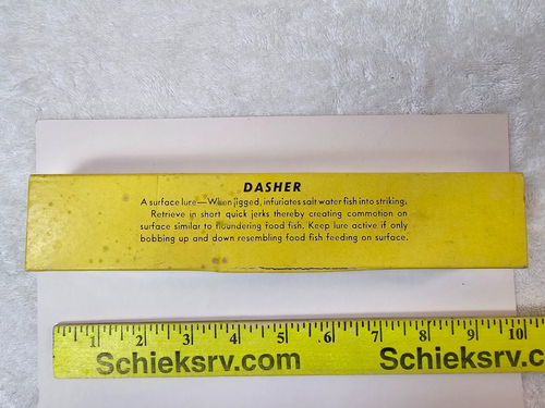 VTG Fred Arbogast 2300R Dasher Lure Red Head White Box & Catalog – 8" Saltwater - Picture 9 of 18