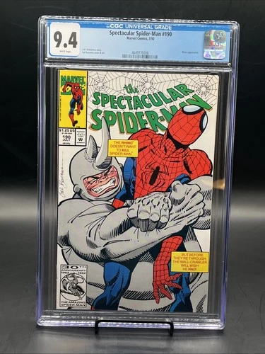 The Spectacular Spider-Man #190 (Marvel Comics July 1992) CGC Graded 9.4 Wht Pgs
