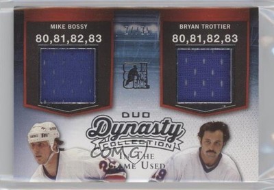2014 ITG Used Duo Dynasty Collection Silver 27/35 Mike Bossy Bryan Trottier 0a4