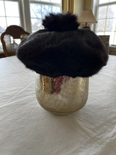 Vintage Mink Pillbox Style Hat
