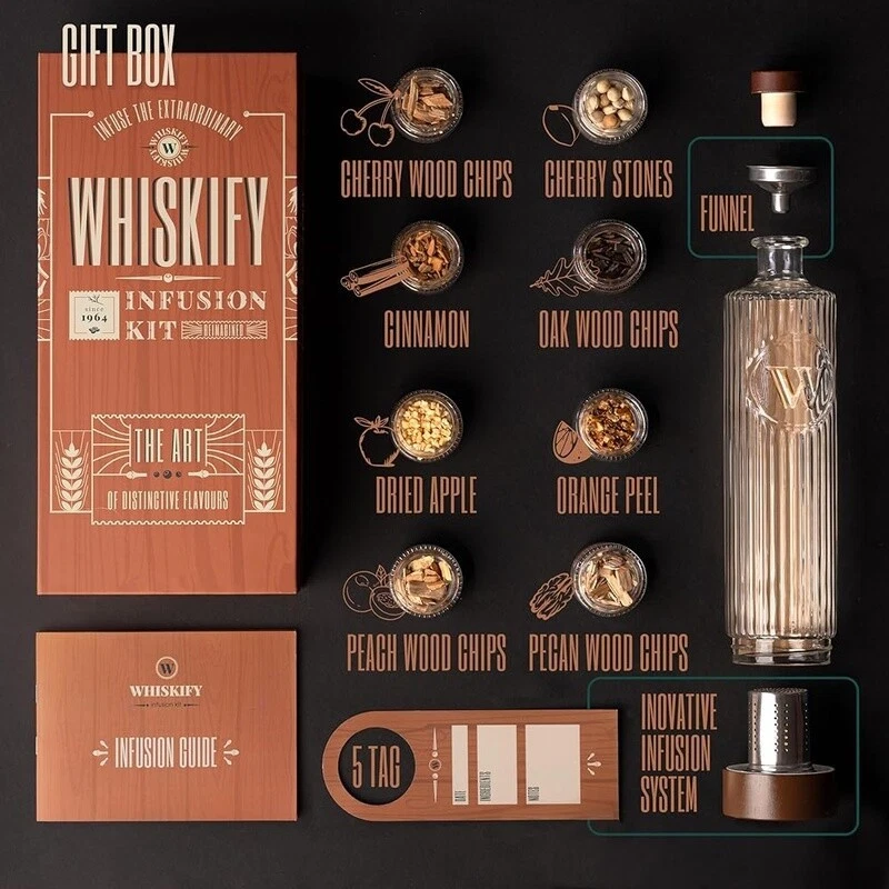 Kit para hacer whisky juego de jarra de infusión de bourbon hágalo usted mismo regalos hombres experiencia única Foto 2 de 4