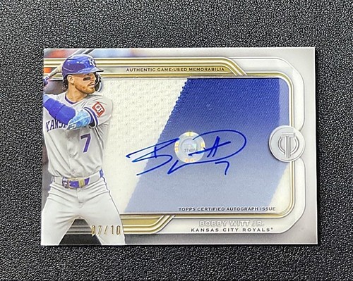 2026 Topps Tribute Bobby Witt Jr Royals Prime Patch Auto #PPA-BWJ 07/10