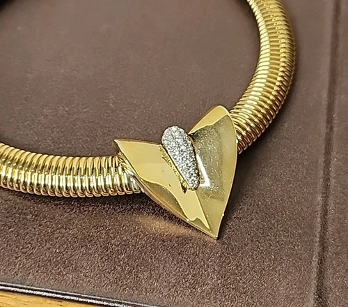 GIVENCHY COLLANA VINTAGE GIVECHY PARIS NEW YORK TONO ORO COLLARE