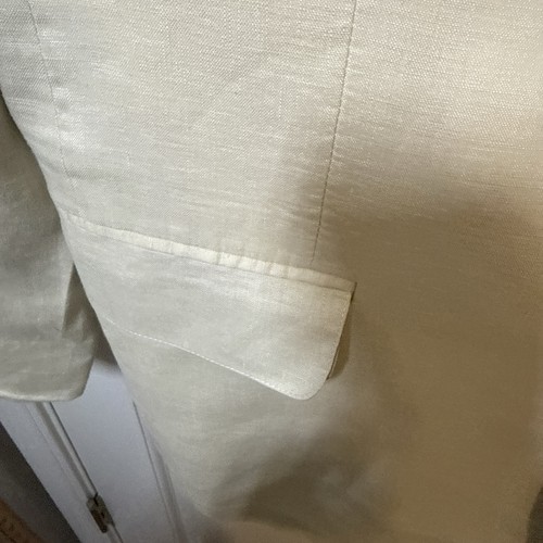 Jos A Bank Beige Tan 100% Linen Blazer Sport Coat Size 42R Suit Jacket - Picture 23 of 24