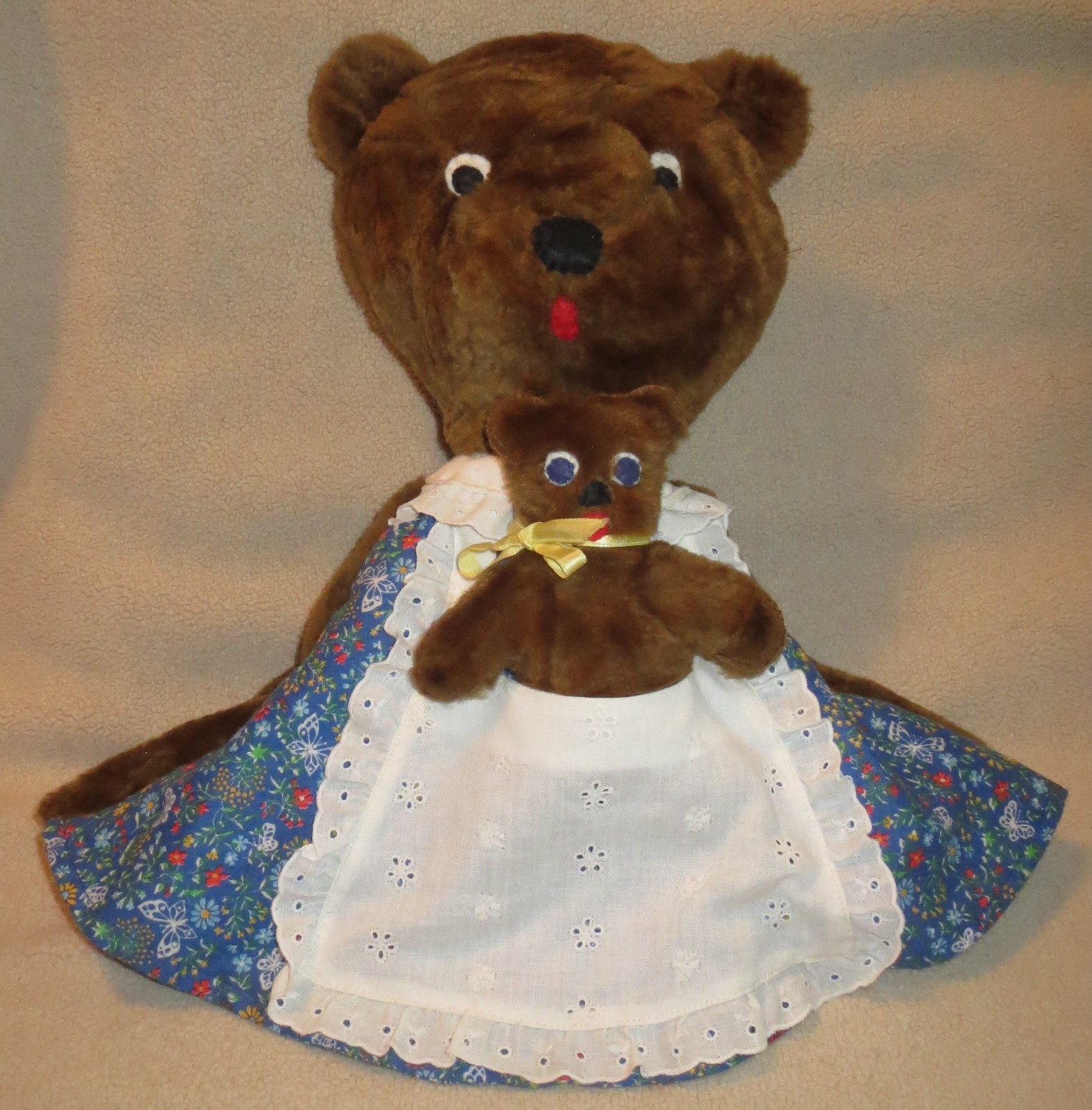 Handmade 15" GOLDILOCKS and The THREE BEARS ~TOPSY TURVY 4-i
