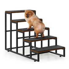 Dog Stairs Ramps Dog Stairs for High Bed Couch 5 Tier Pet Stairs for Small Me...