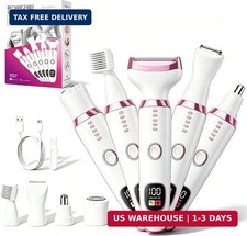 5-in-1 Women's Electric Shaver Hair Trimmer Kit - for Legs, Underarms, Bikini